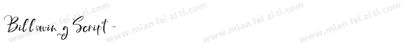 Billowing Script字体转换